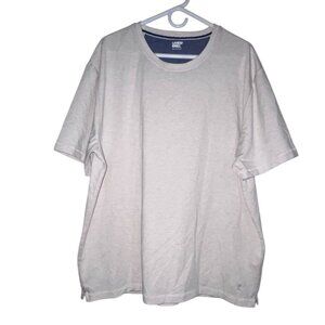 Lands End Mens White Crewneck T-Shirt XXL 100% Cotton Comfortable Casual Wear